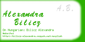 alexandra bilicz business card